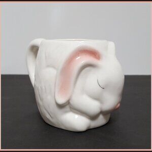 NEW RARE Williams Sonoma Figural Easter Bunny Mug 16 OZ Stoneware
